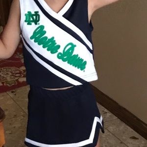 Little girls Notre Dame Cheerleader Outfit